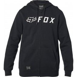 BLUZA FOX Z KAPTUREM NA ZAMEK APEX BLACK/WHITE