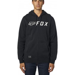 BLUZA FOX Z KAPTUREM NA ZAMEK APEX BLACK/WHITE