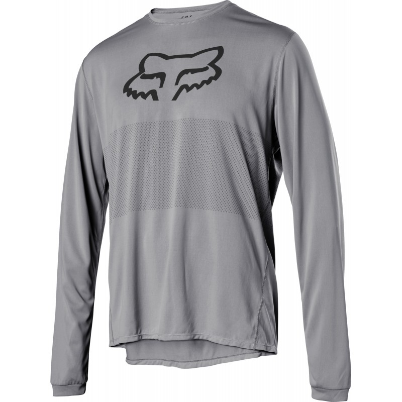 KOSZULKA ROWEROWA FOX Z DŁUGIM RĘKAWEM RANGER FOXHEAD STEEL GREY